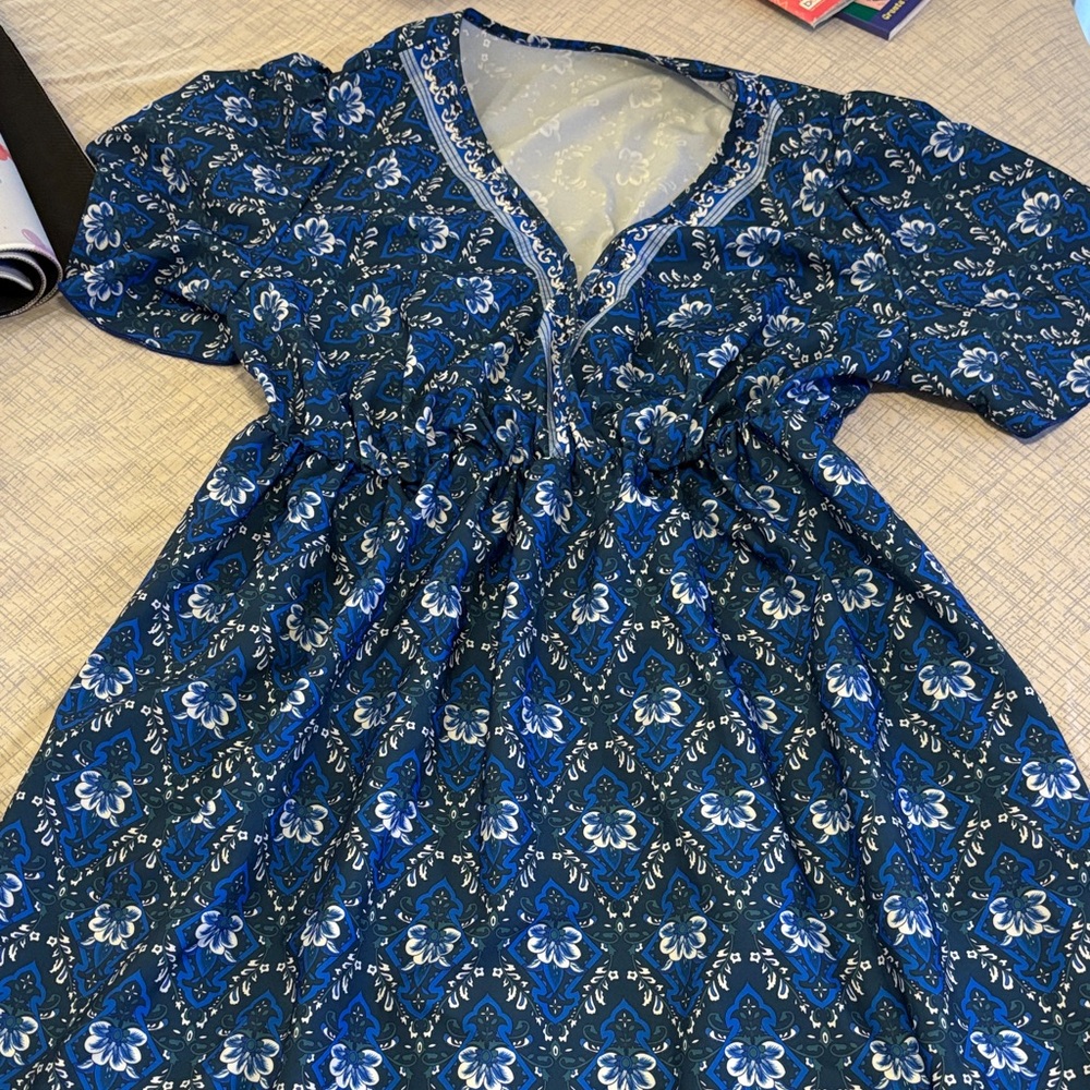 Blue Floral Dress